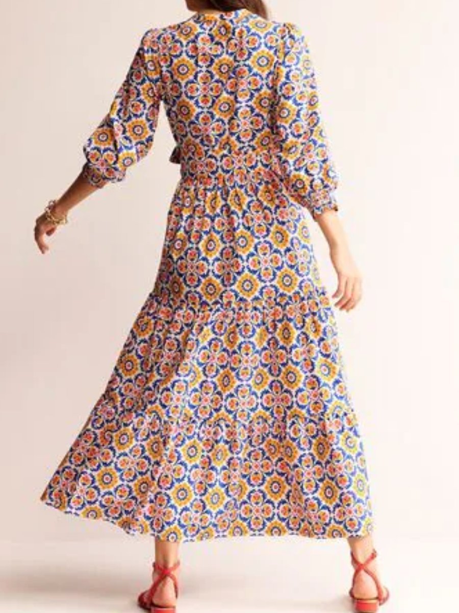 Layered Cotton Maxi Dress