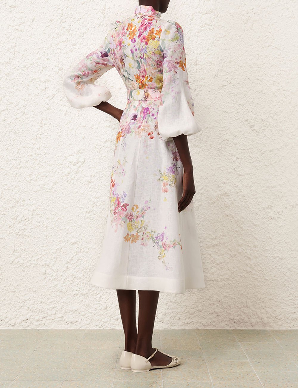 NATURA BUTTONED MIDI DRESS
