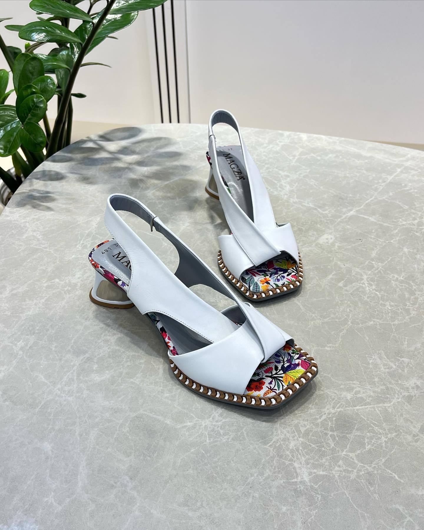 women's Printed mid-heel summer sandals
