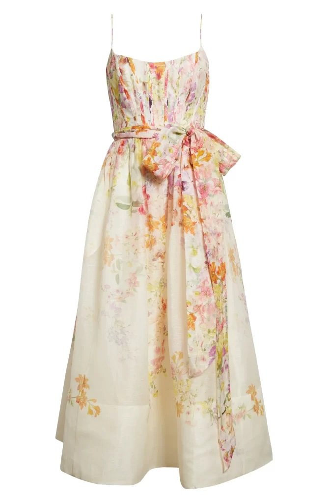 Floral Slim Fit Midi Dress