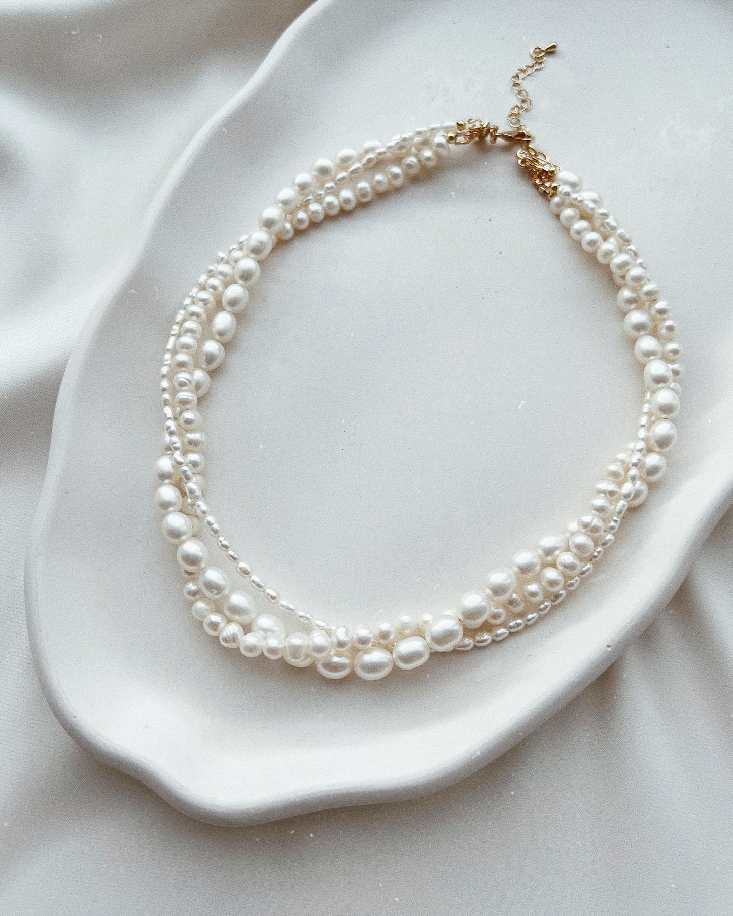 Multi-layered Baroque Pearl Necklace