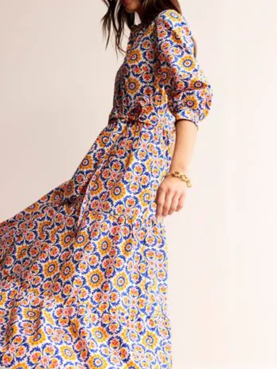 Layered Cotton Maxi Dress