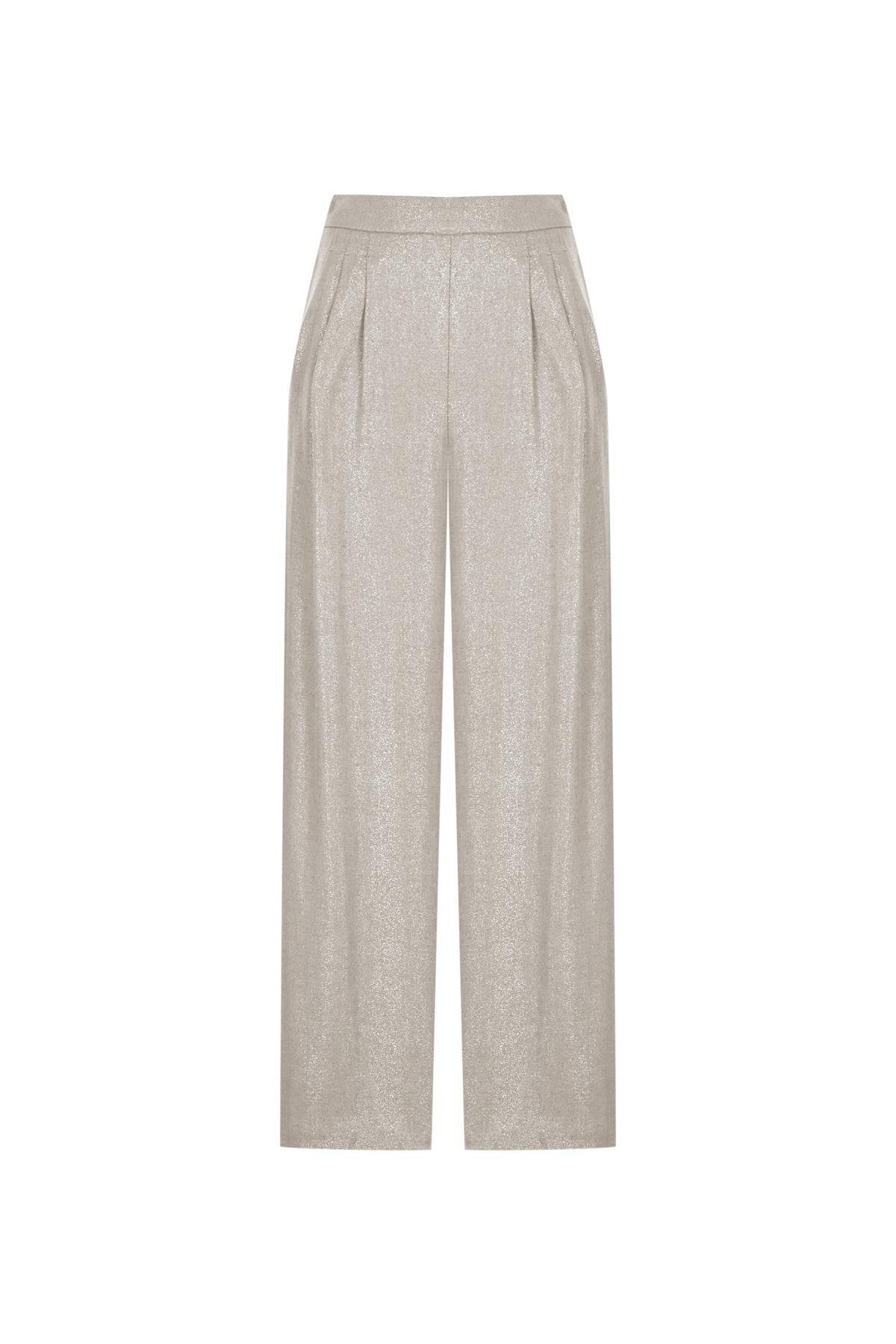 Linen Lace-Up Suspender Top Wide-Leg Pants Set