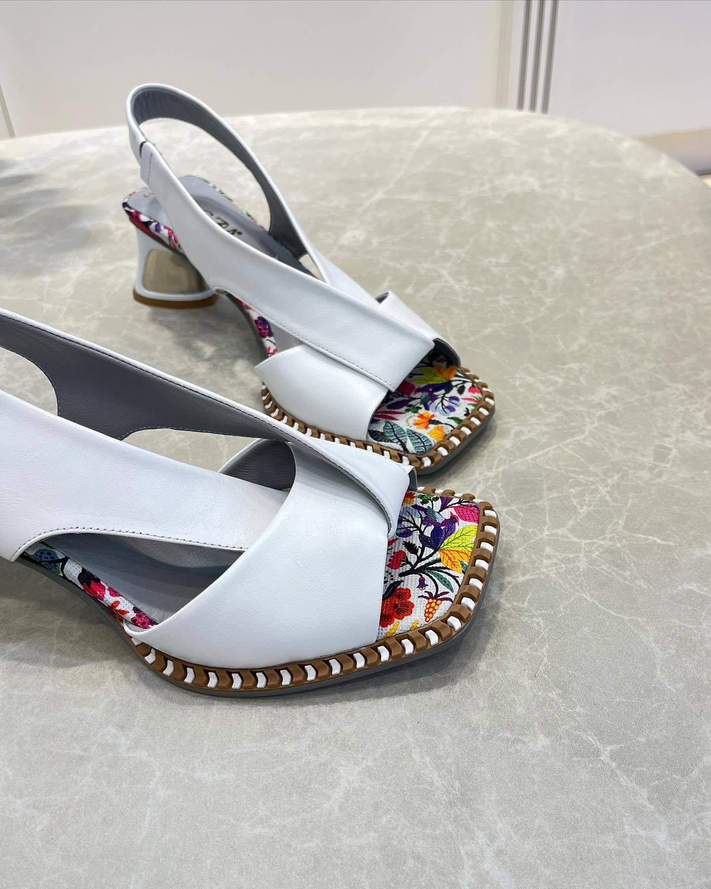 women's Printed mid-heel summer sandals