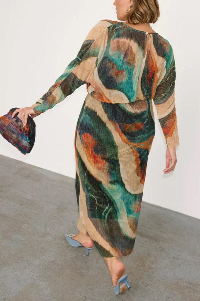 Green Plisse Didi Dress