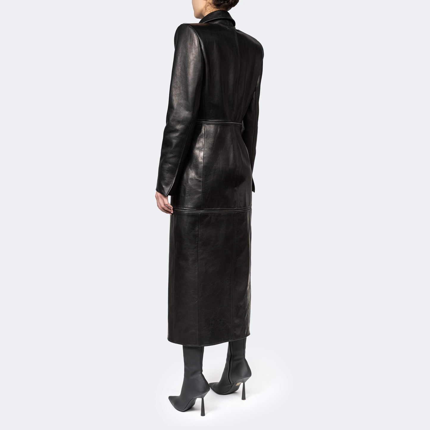Adjustable women's leather multi-piece jacket