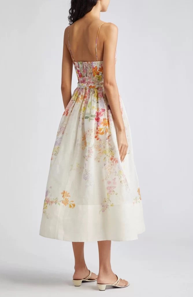Floral Slim Fit Midi Dress
