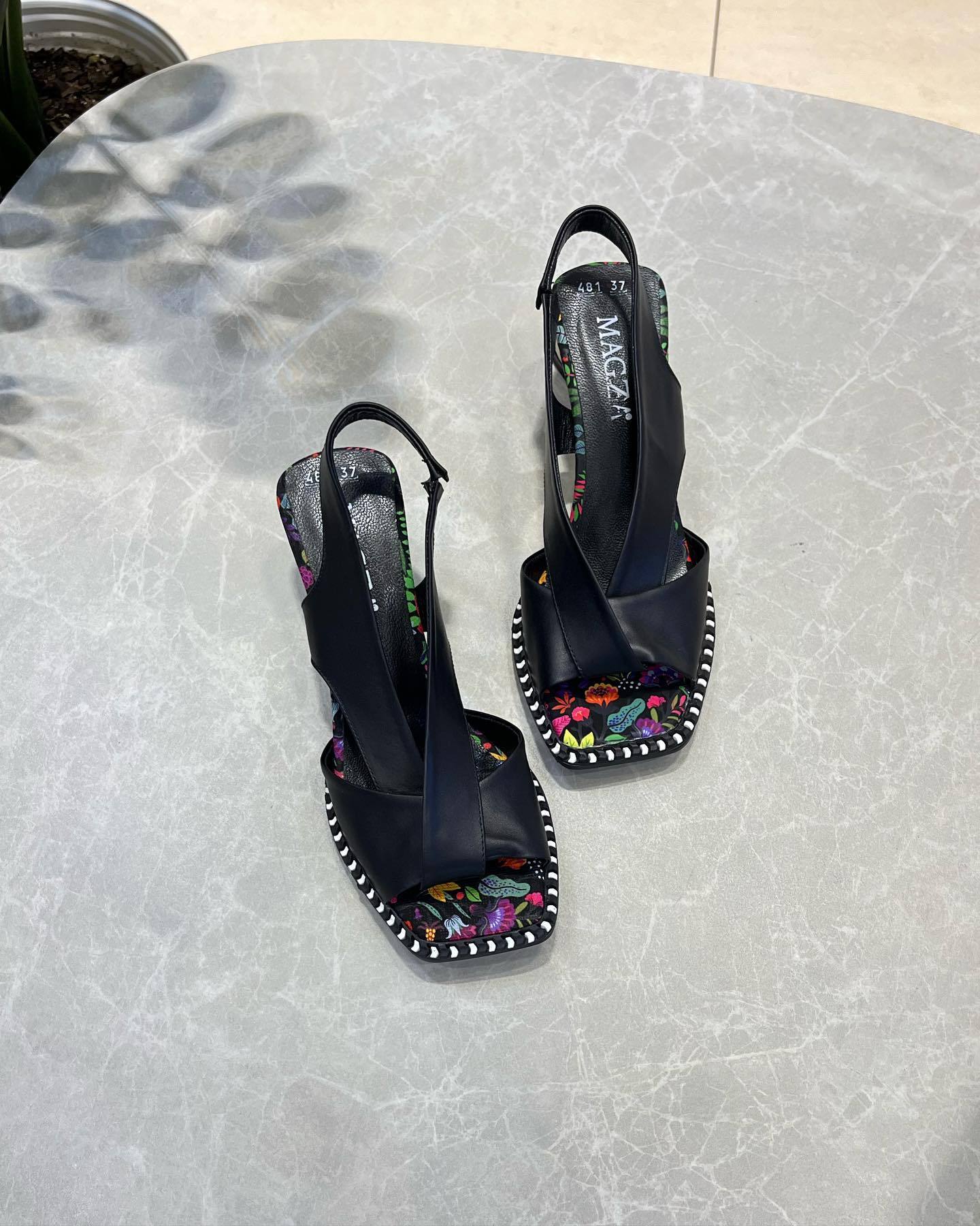 women's Printed mid-heel summer sandals
