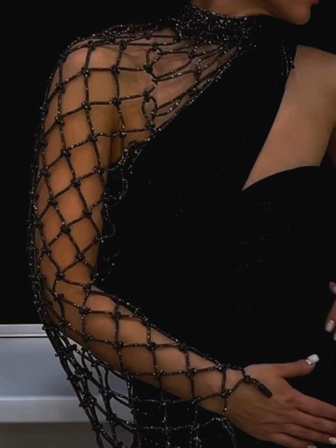 Chic Rhinestone Sleeves