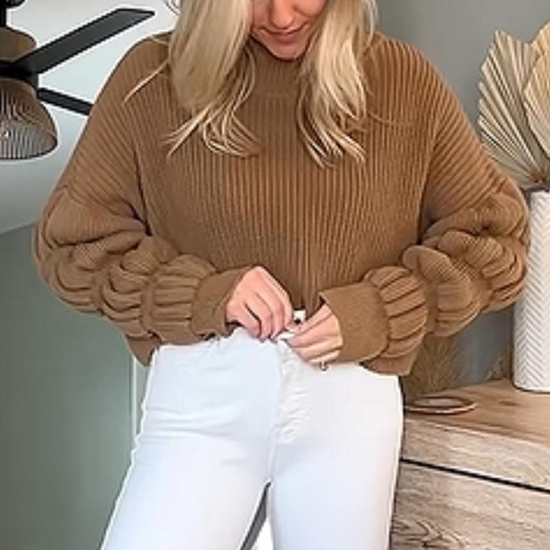 Puff Sleeve Loose Sweater