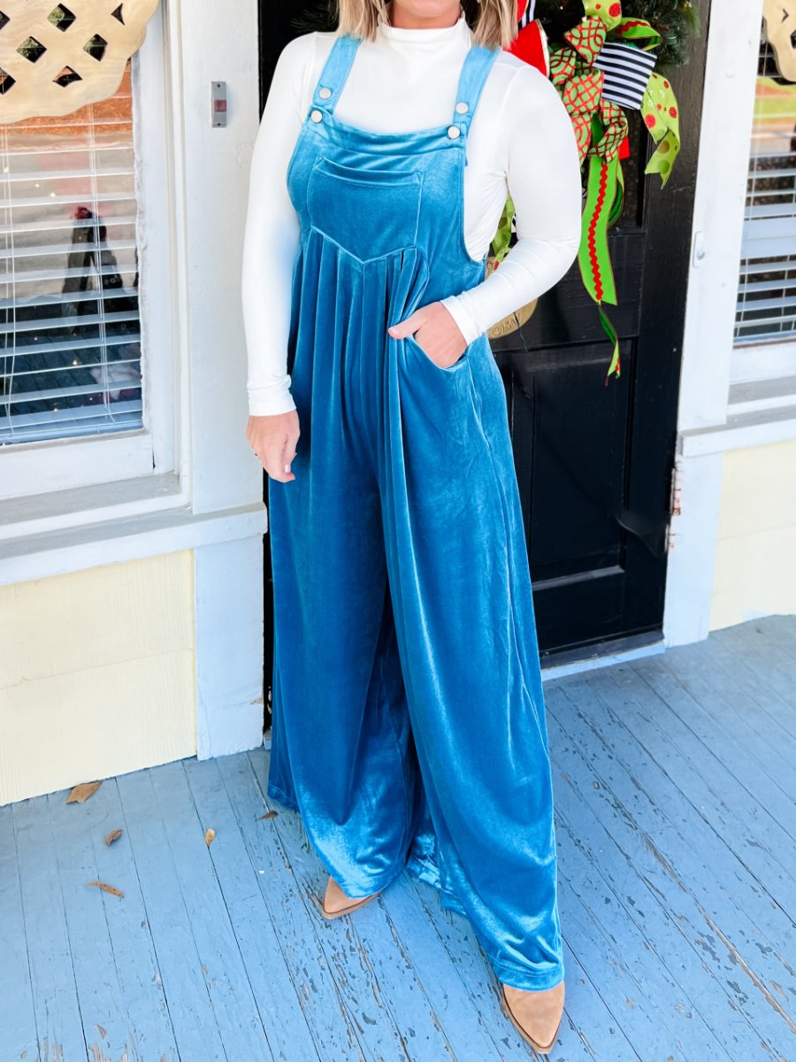 Velvet Casual Wide Leg Jumpsuit