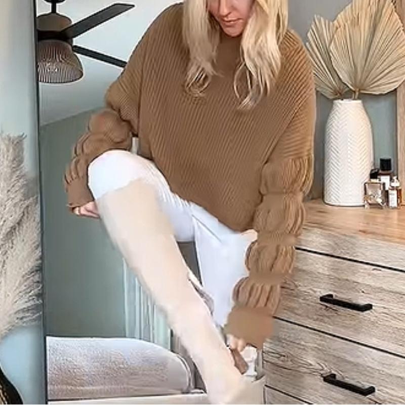 Puff Sleeve Loose Sweater
