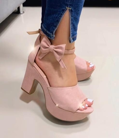 Bow Tie Heightening Sandals