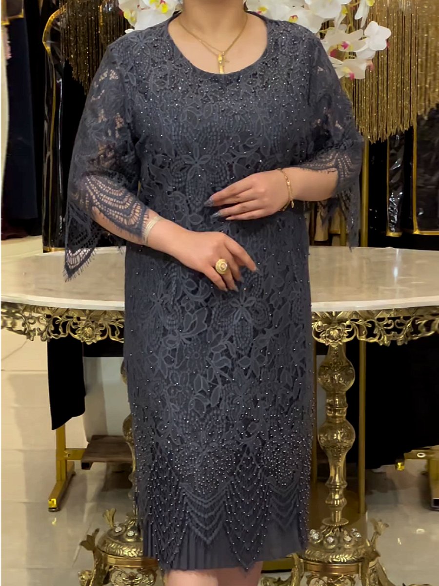 Women's Elegant Hollow Lace Dress