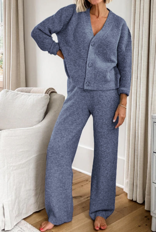 Women's Cardigan & Pants Sweater Set
