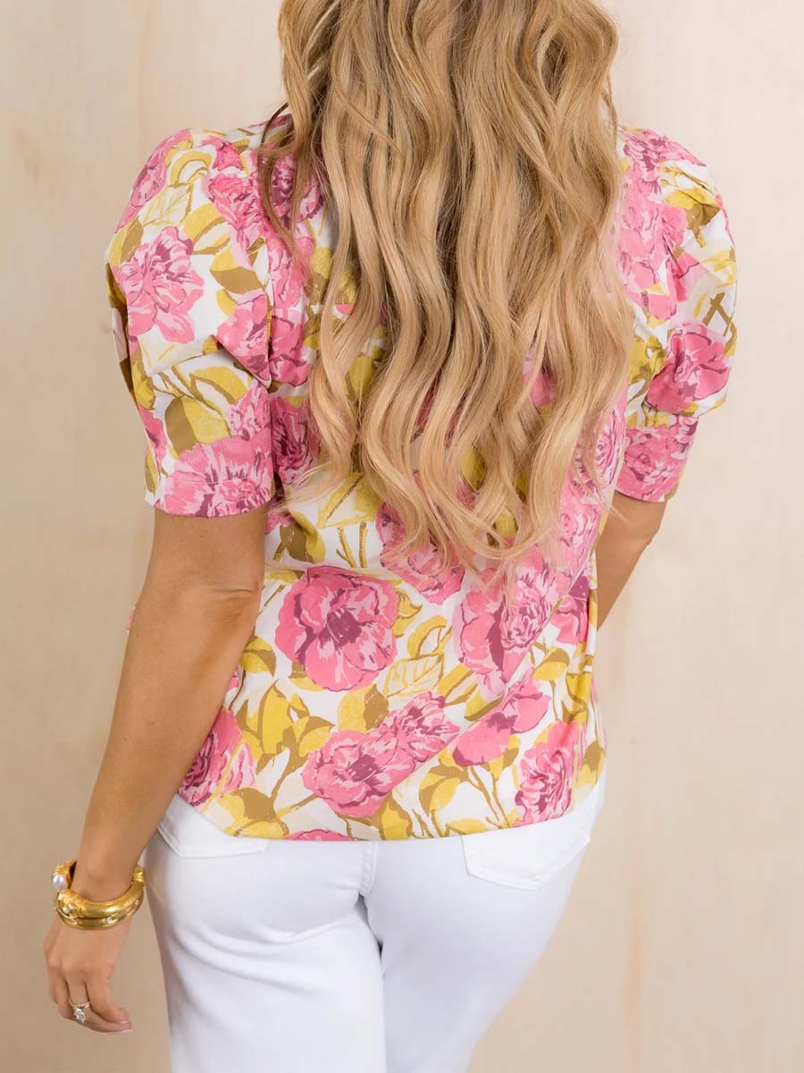 Floral Short Sleeve Top