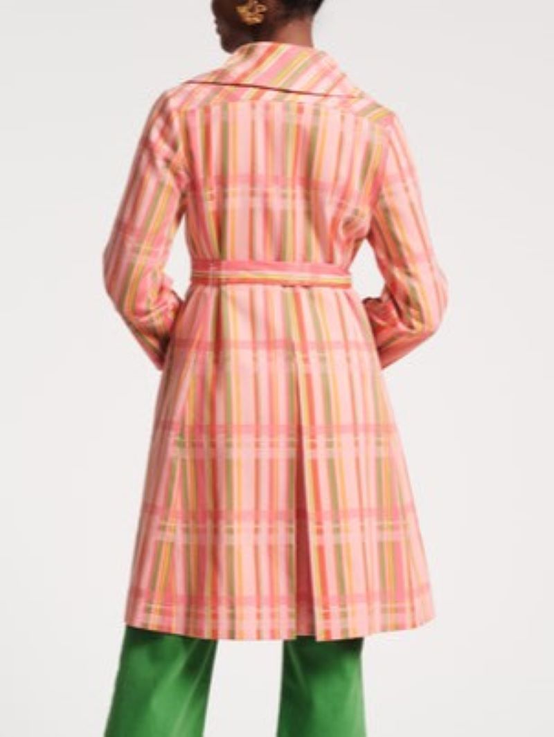 Chic Candy Ribbon Plaid Coat