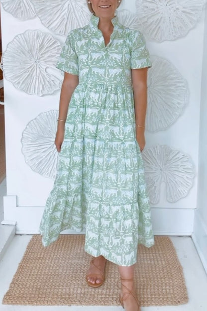 The Oliver Block Print Maxi