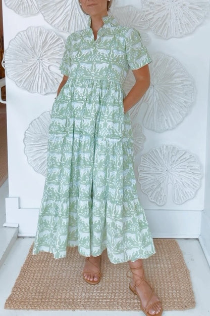 The Oliver Block Print Maxi