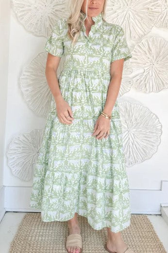 The Oliver Block Print Maxi