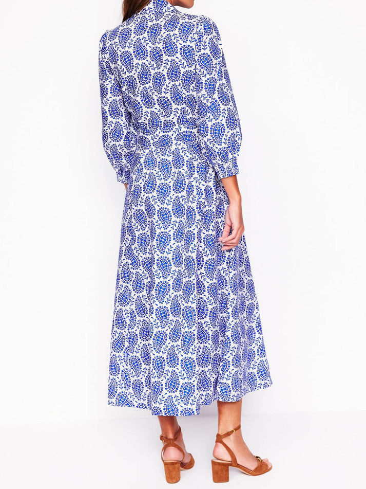 Gallery Blue Dahlia Cotton Shirt Dress