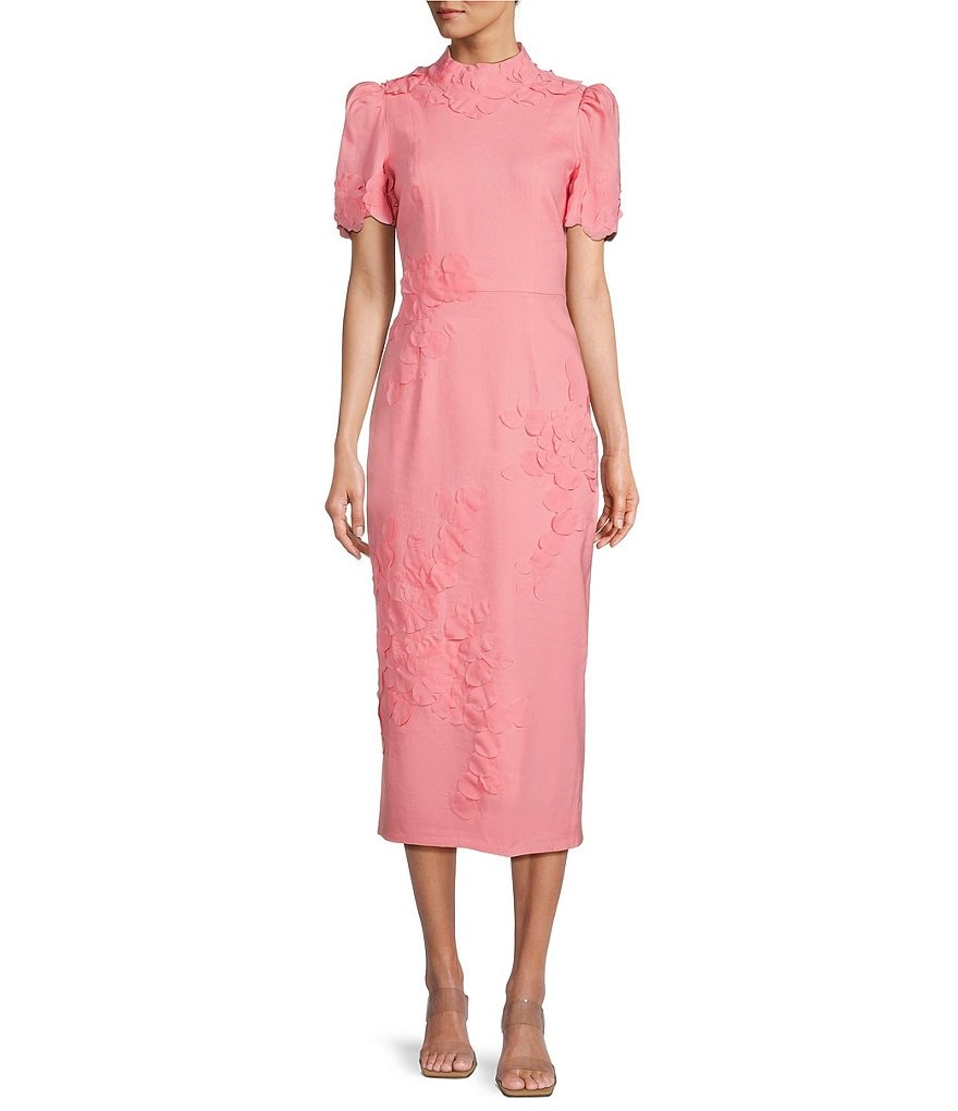 Willow Floral Applique Midi Dress