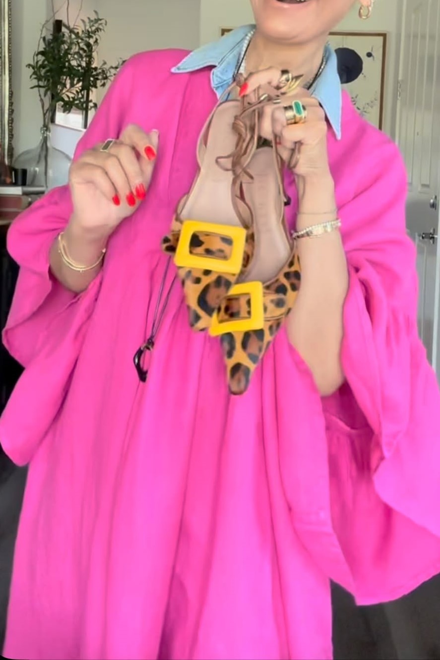 Soft Baltic Linen Neon Pink Dress