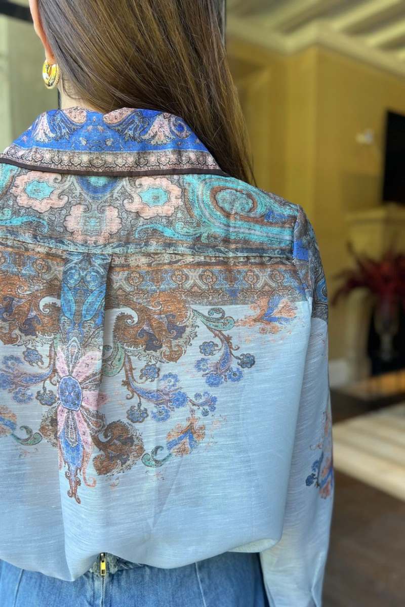 Embroidered Printed Two-piece Set