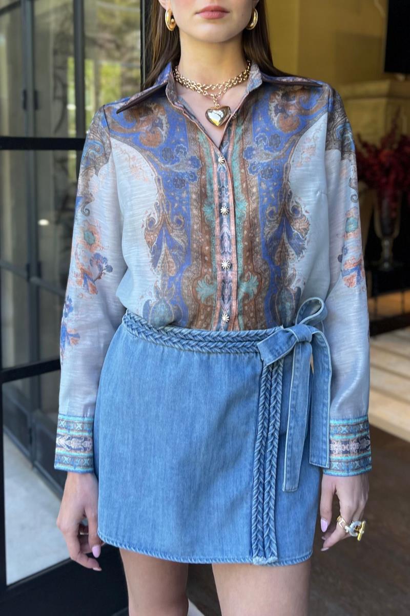 Embroidered Printed Two-piece Set