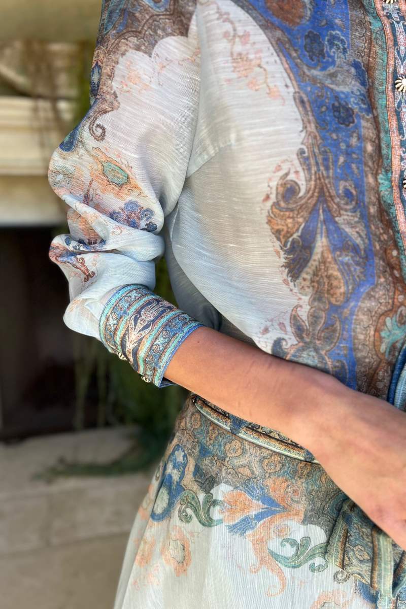 Embroidered Printed Two-piece Set