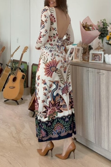 Brazil Beautiful Garden Midi Dress