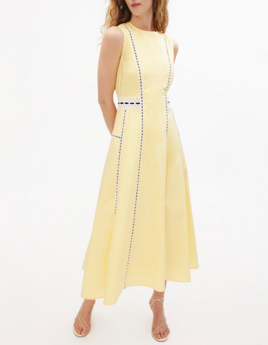 Classy Sleeveless Plain Midi Dress