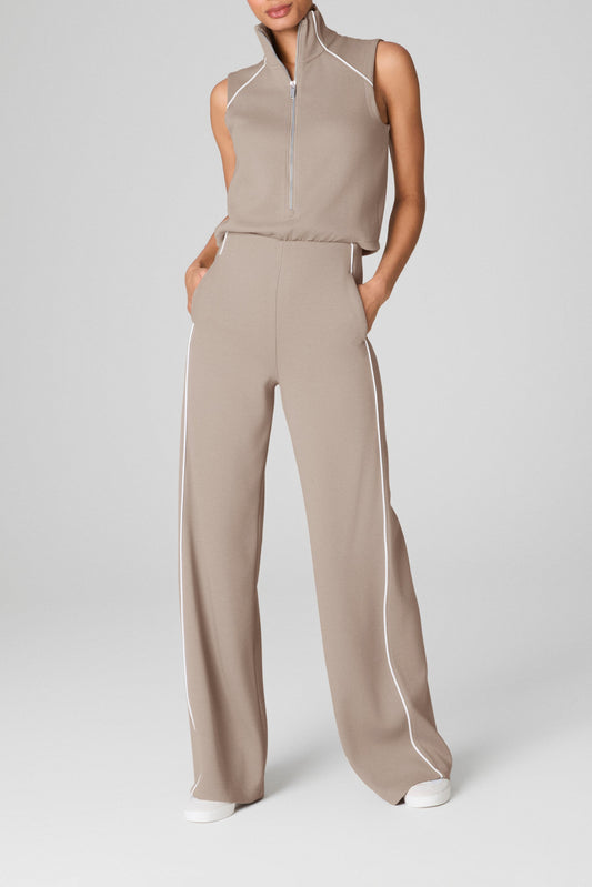 Sleeveless Mockneck Jumpsuit