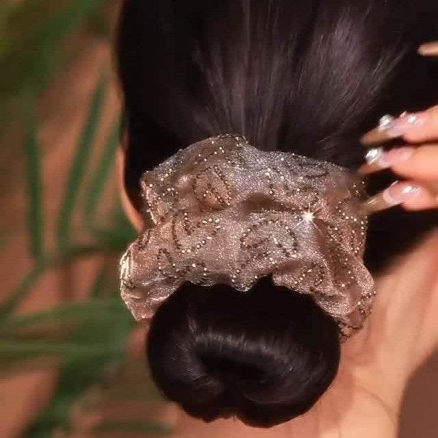 Layered organza Headbands with sparkling diamonds-5pcs