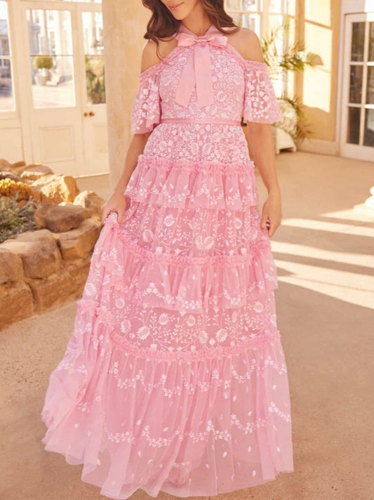 Elegant Belted Maxi Dress