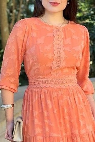 Chiffon Printed Midi Dress