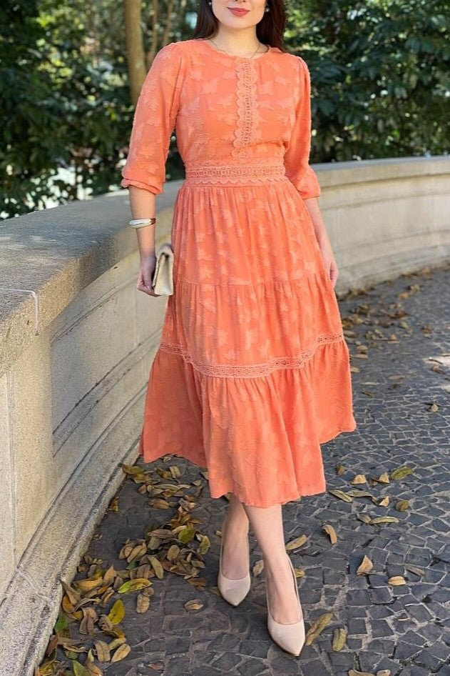 Chiffon Printed Midi Dress
