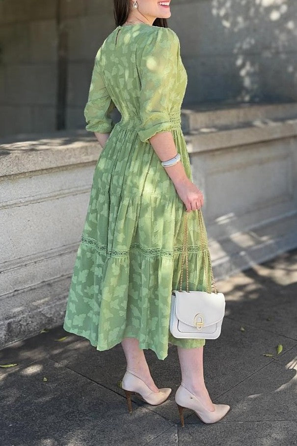Chiffon Printed Midi Dress