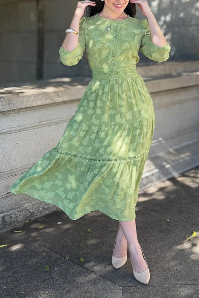 Chiffon Printed Midi Dress