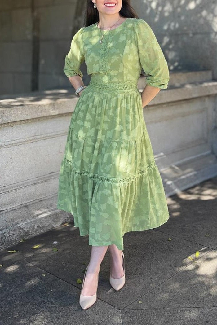 Chiffon Printed Midi Dress
