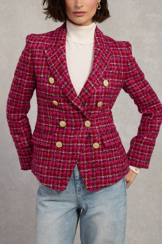 Cerise Boucle Knightsbridge Blazer