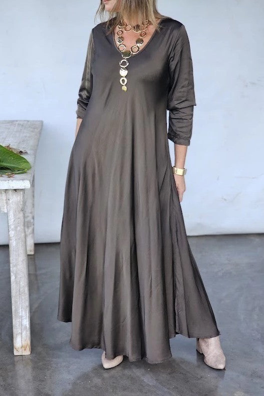 Silk Dress And Long Top Set