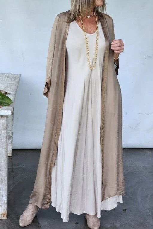 Silk Dress And Long Top Set