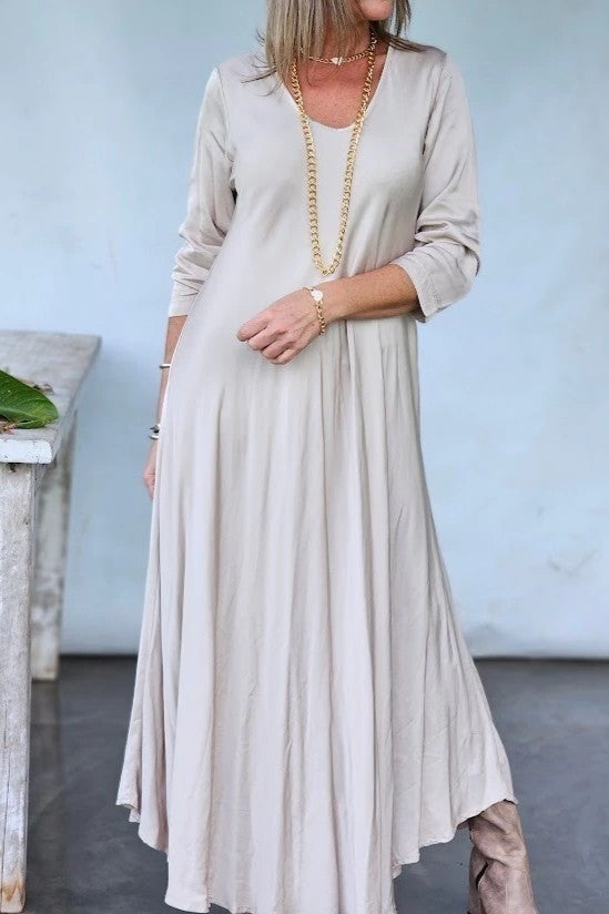 Silk Dress And Long Top Set