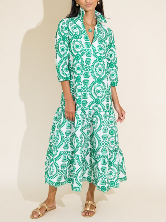 The Perfect Embroidery Midi Dress