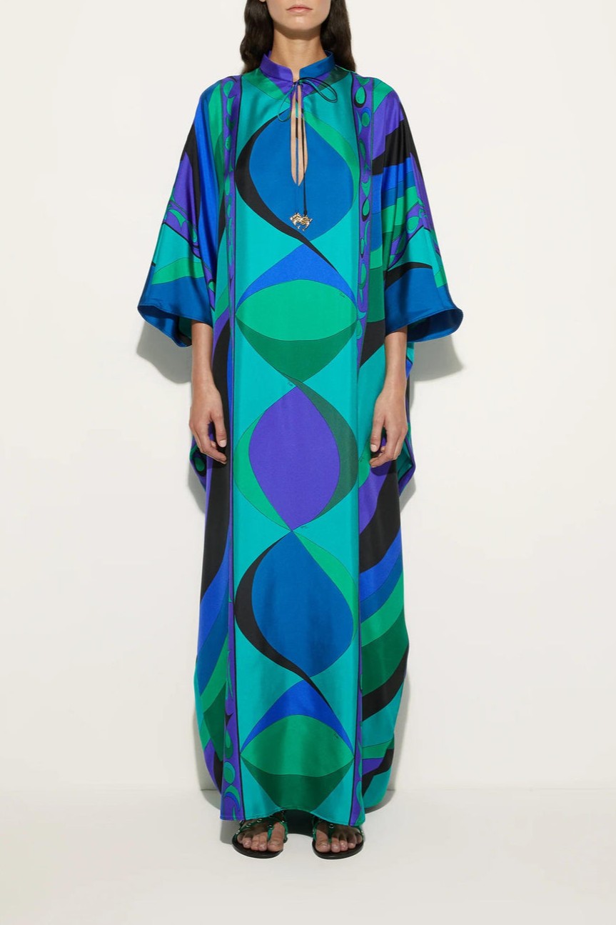 Psychedelic Swirling Iridescent Satin Robe