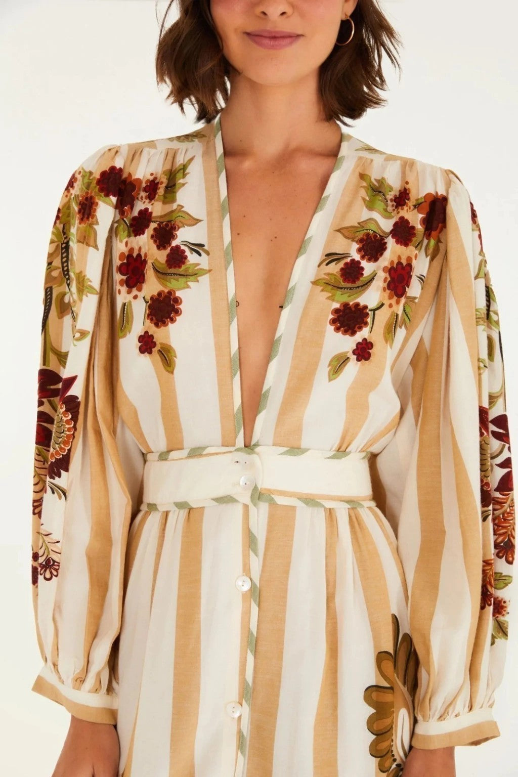 Lace Sleeve Floral Dress