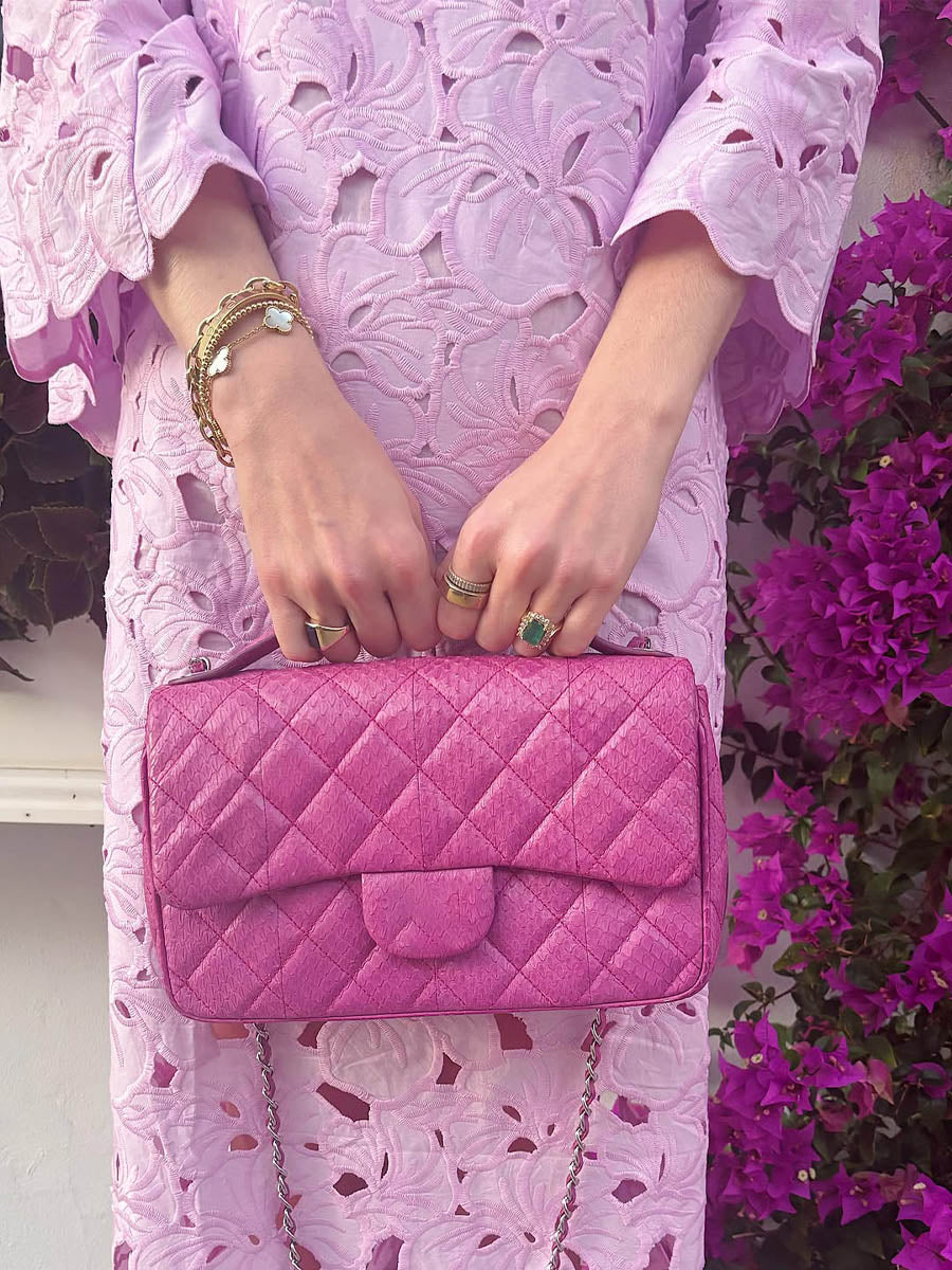 Embroidered hollow lace midi dress