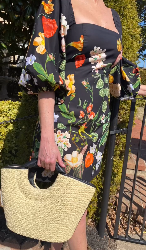 Adoreee Spring Flower Printed Mini Dress