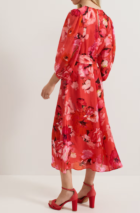 Elegant Cropped Sleeves Statement Dress